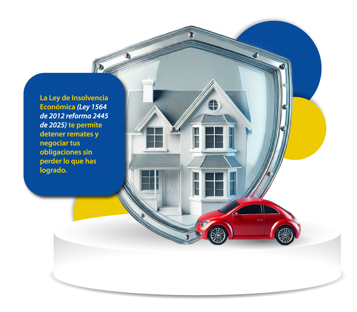 escudo con automobil y casa web